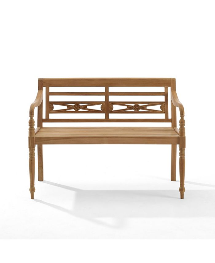 Crosley Anika Indoor Outdoor Teak Bench Macy's
