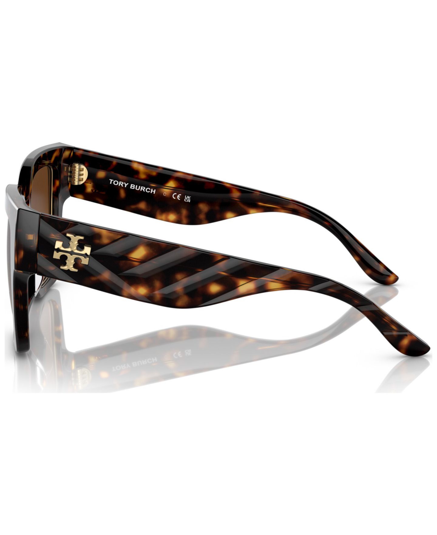 Женские солнцезащитные очки Tory Burch Sunglasses, TY7180U, цвет: Черепаховый / Коричневый градиентный — фото 3