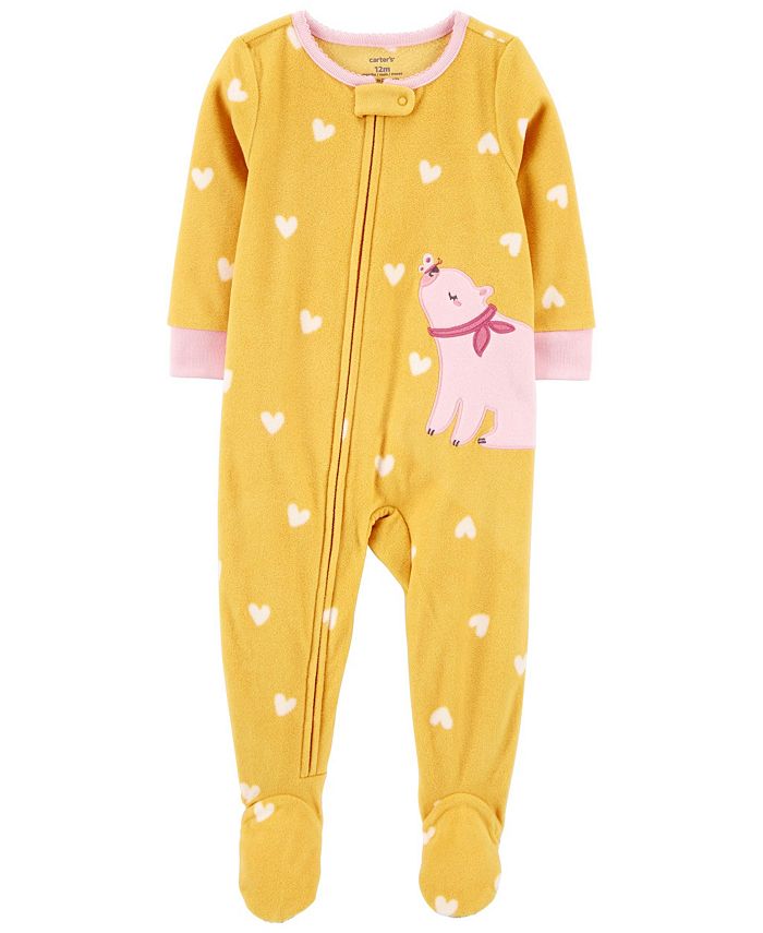 Carter's Baby Girls OnePiece Fleece Footie Pajama Macy's