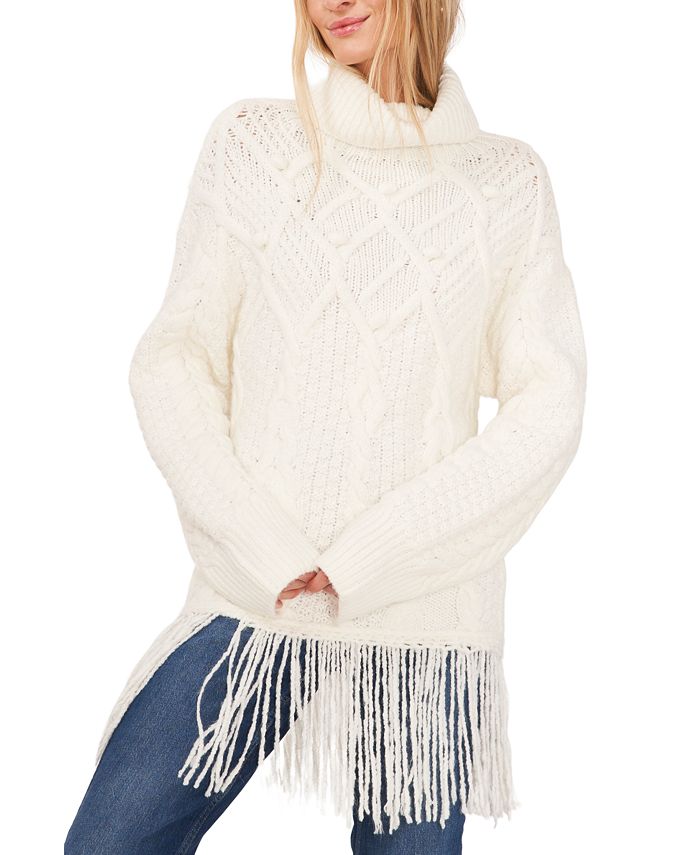 Vince camuto fringe top sweater