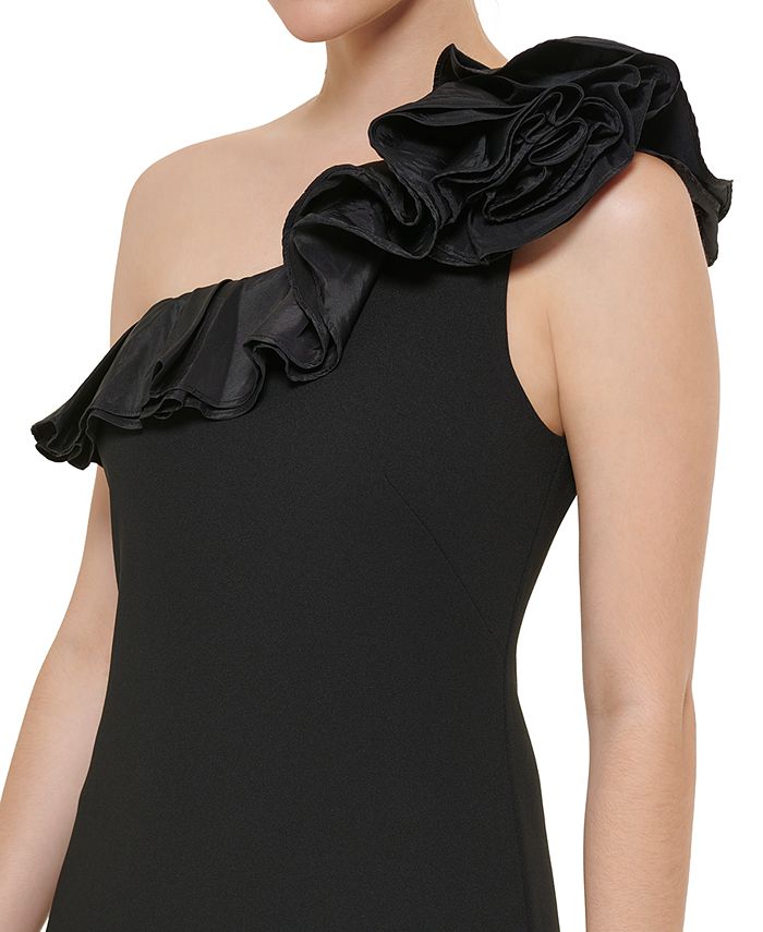 Jessica howard ruffled one shoulder gown sales