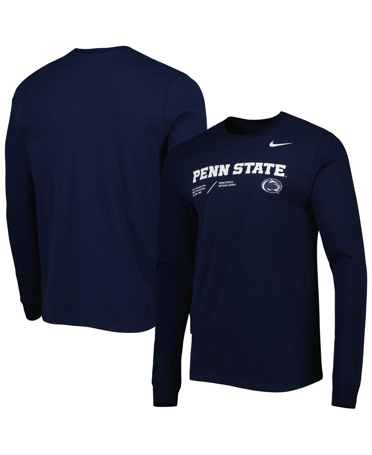 Men's Nike Navy Penn State Nittany Lions Team Practice Performance Long Sleeve T-shirt