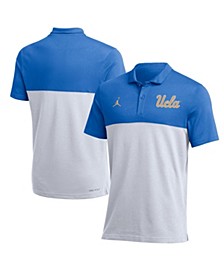 Men's Brand Light Blue, White UCLA Bruins Coaches Performance Polo Shirt