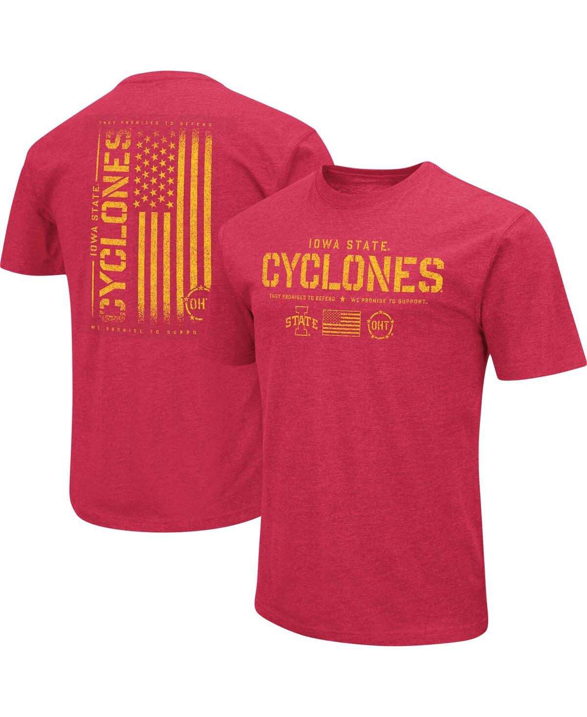 Men's Colosseum Cardinal Iowa State Cyclones Oht Military-Inspired Appreciation Flag 2.0 T-shirt - Cardinal