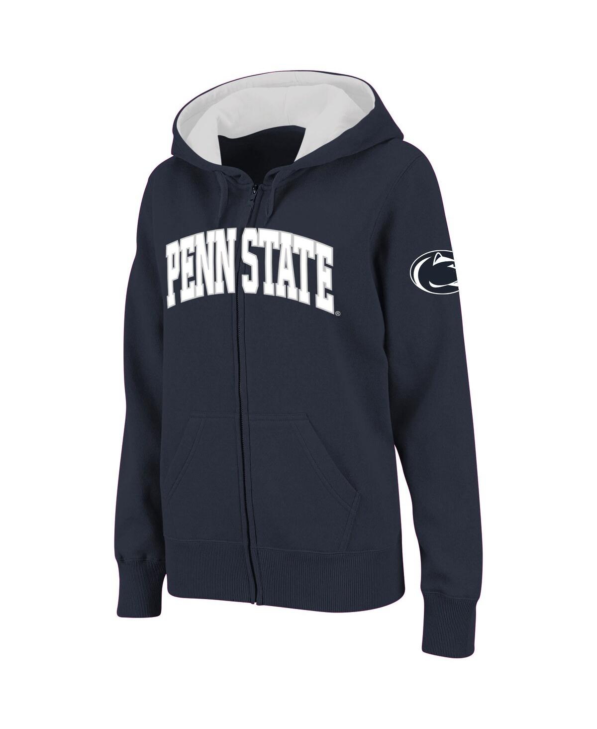 Colosseum Stadium Athletic Navy Penn State Nittany Lions Arched Name Full-zip Hoodie In Navy