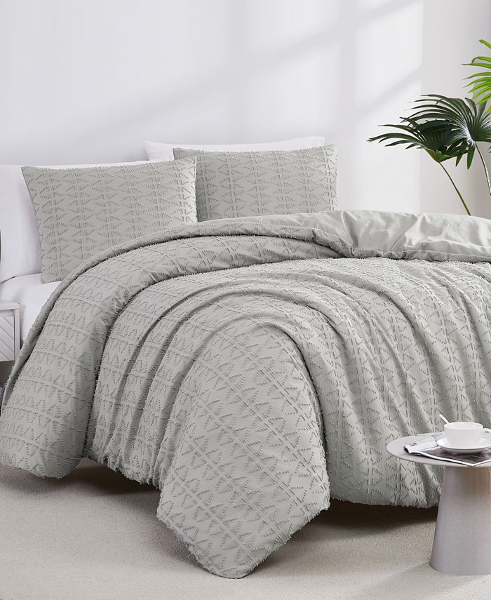 Southshore Fine Linens Dhara 2 Piece Textured Duvet Cover and Sham Set