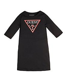 Big Girls Triangle Long Sleeve T-shirt Dress