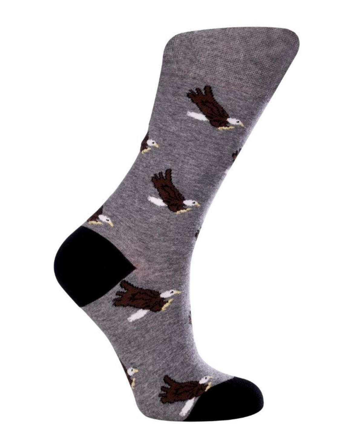 Women's Eagles W-Cotton Dress Socks with Seamless Toe Design, Pack of 1 - Gray