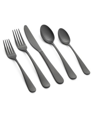 Cambridge Silversmiths Rhiannon Black Satin 45 Piece Flatware Set, Service For 8 - Macy's
