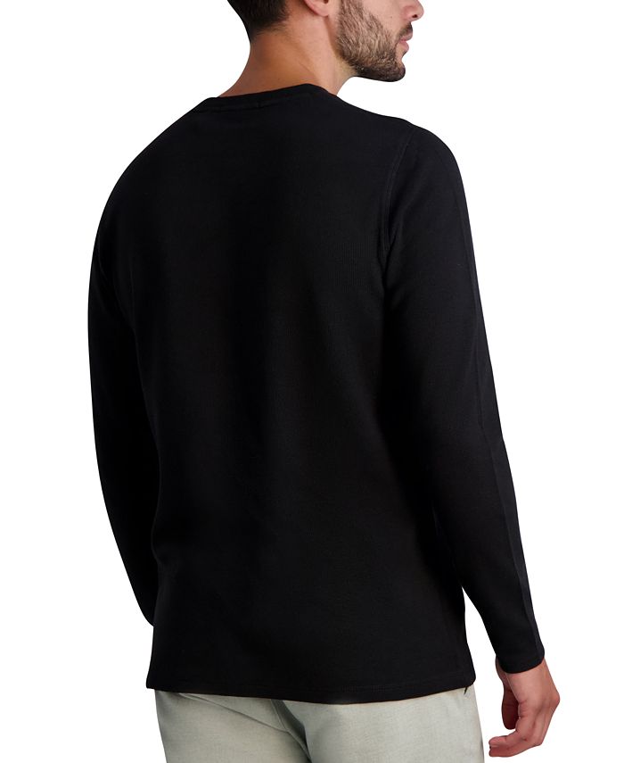 Karl Lagerfeld Paris Men's Thermal Crewneck Shirt, Created for Macy's ...