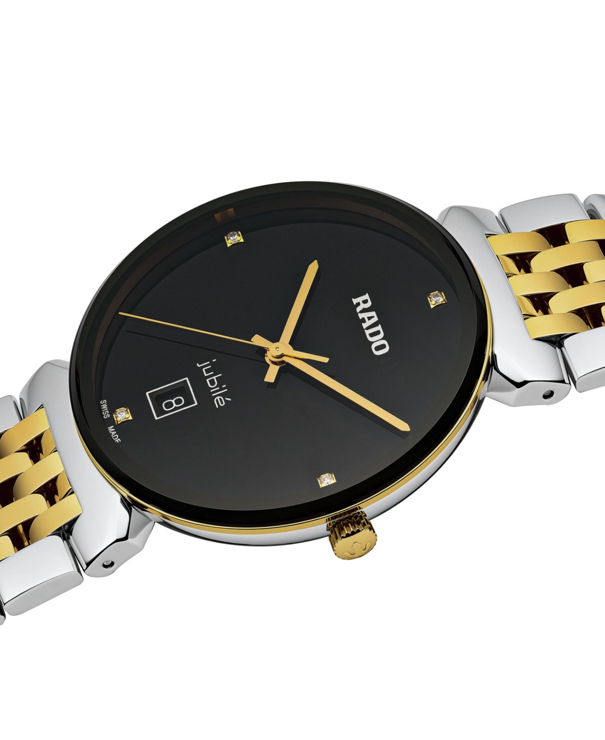 Rado Women's Swiss Florence Classic Diamond Accent Two Tone Stainless Steel Bracelet Watch 30mm In No Color