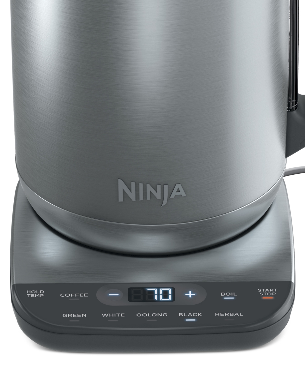 Ninja Precision Temperature 7-cup Electric Kettle, Kt200 In Stainless Steel,cool Gray