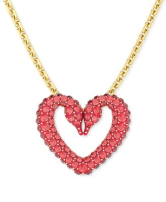 swarovski red heart necklace