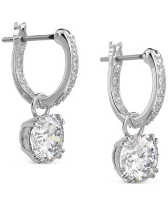 Silver-Tone Constella Crystal Drop Earrings