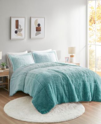 Brielle Ombre Shaggy Faux Fur 2-Pc. Comforter Set, Twin/Twin XL