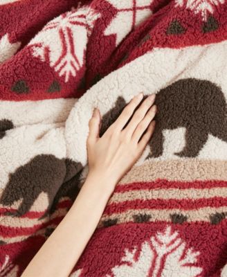 Woolrich Tunbridge Sherpa Comforter Sets In Red