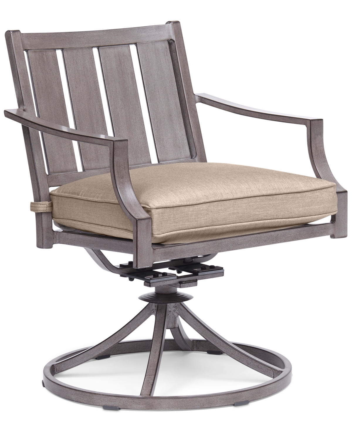 Agio Set Of 2 Wayland Outdoor Swivel Chairs, Created For Macy's In Outdura Remy Pebble