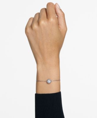 Silver-Tone Constella Crystal Bangle Bracelet