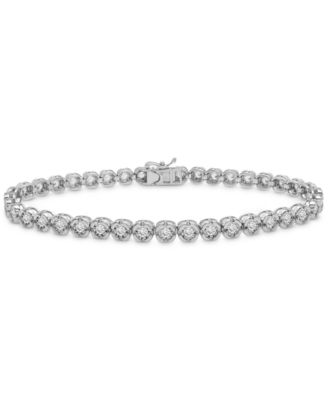 Macy's - Men's Diamond Tennis Bracelet (1 ct. t.w.) in Sterling Silver