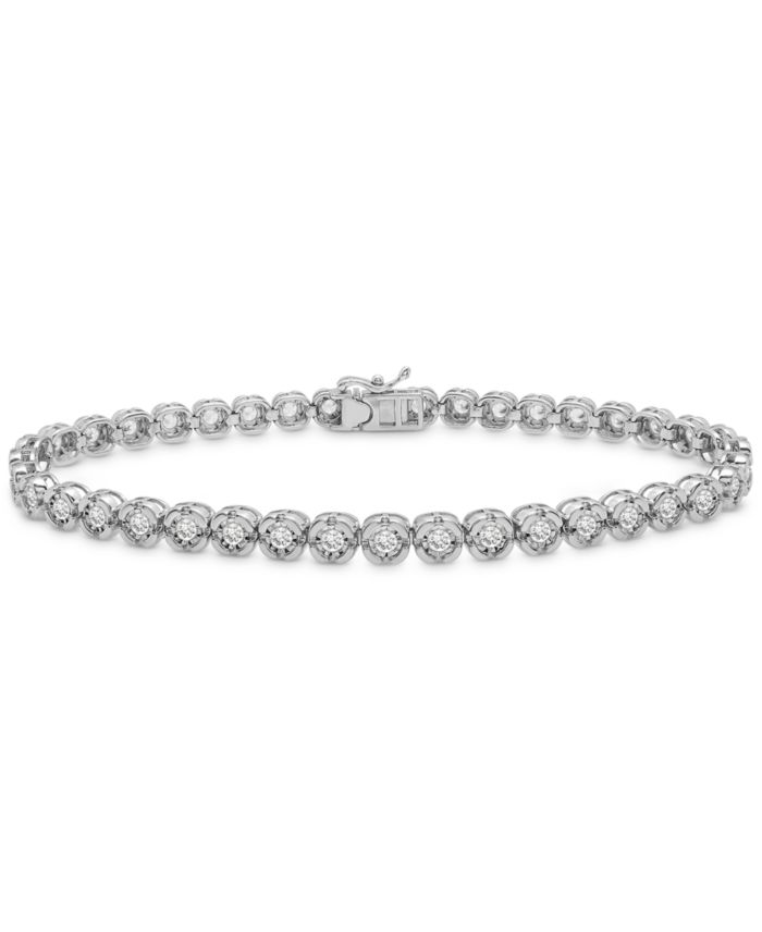 Men's Diamond Tennis Bracelet (1 ct. t.w.) in Sterling Silver