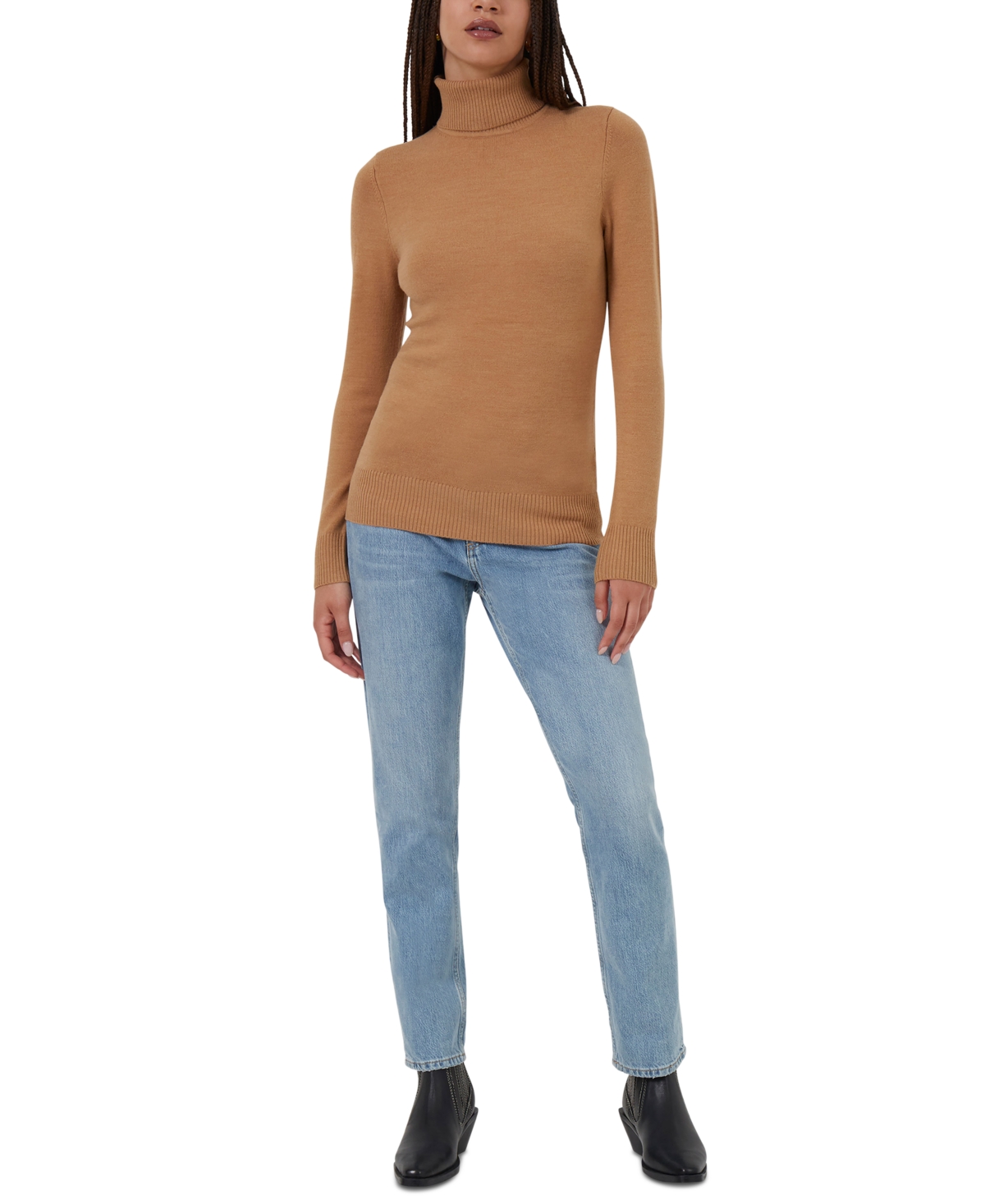 French Connection Women s Long Sleeve Turtleneck Top Smart Closet