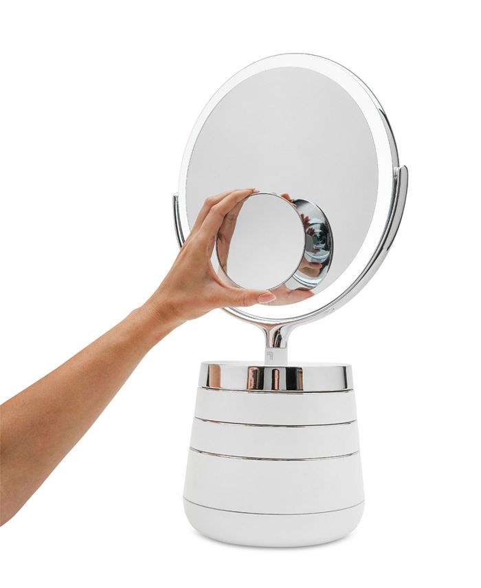Sharper Image Spastudio Vanity Plus 10Inch LED Mirror with Storage