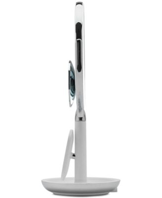 SpaStudio Vanity 8-inch Mirror with Built-In Qi Wireless Phone Charger, 5X and 10X Magnification