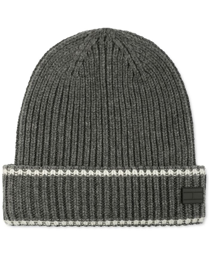 Tommy Hilfiger Men's Varsity Patch Ribbed Cuff Hat - Macy's