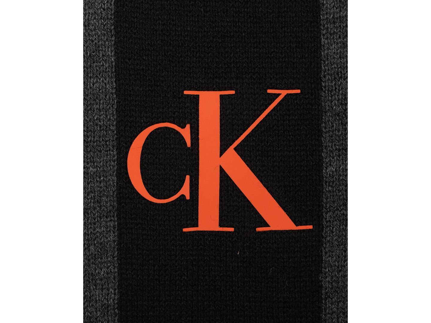 Мужские комплекты Calvin Klein Silicone CK Monogram Logo Scarf & Beanie Hat Set, цвет: Графитовый меланжевый — фото 2