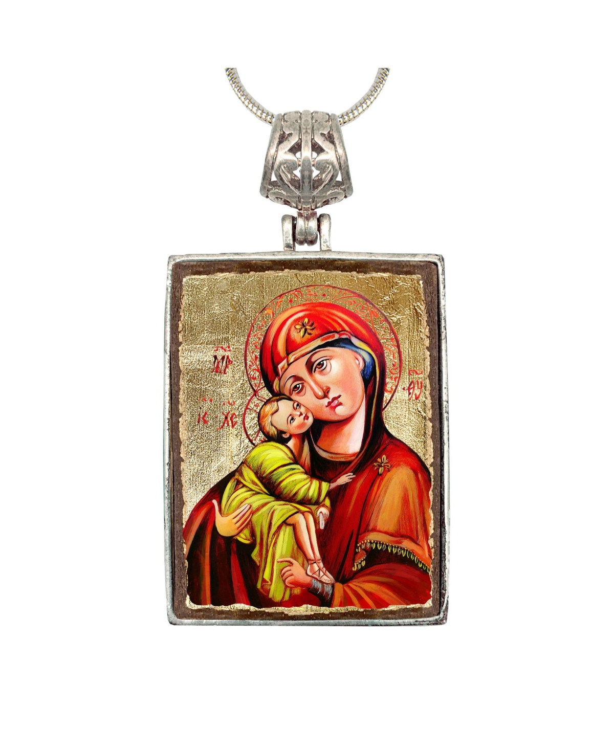 Virgin Mary Religious Holiday Jewelry Necklace Monastery Icons - Multi Color