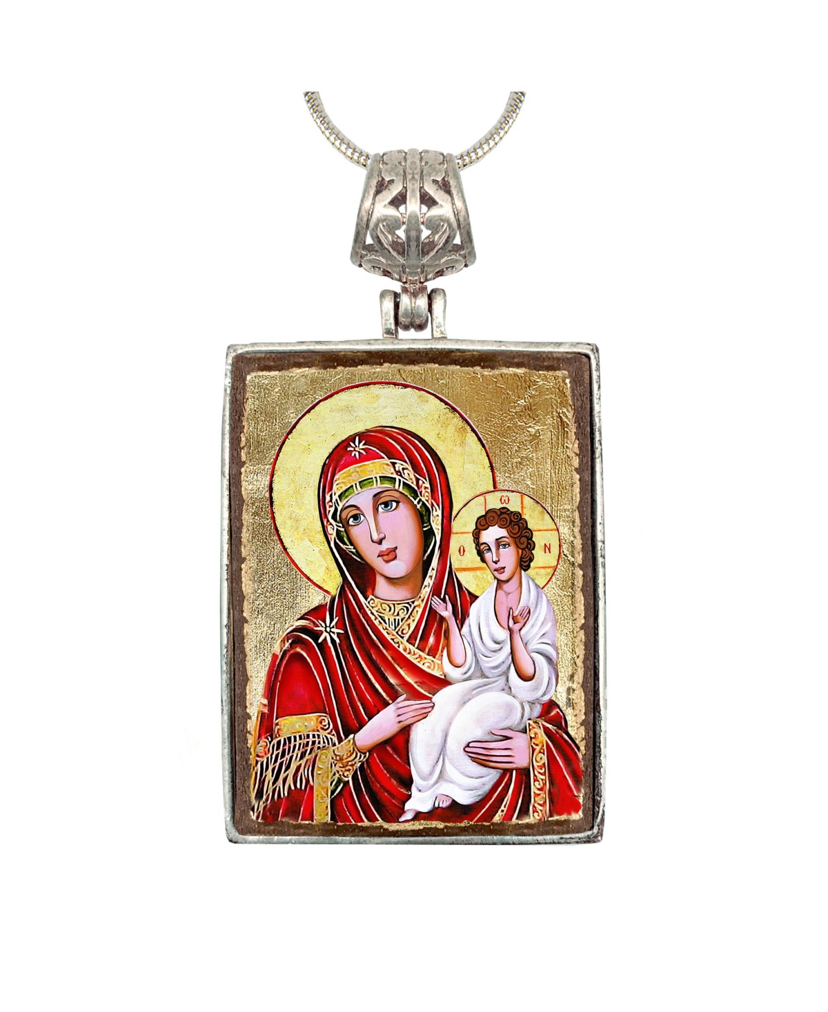 Virgin Mary Directress Religious Holiday Jewelry Necklace Monastery Icons - Multi Color