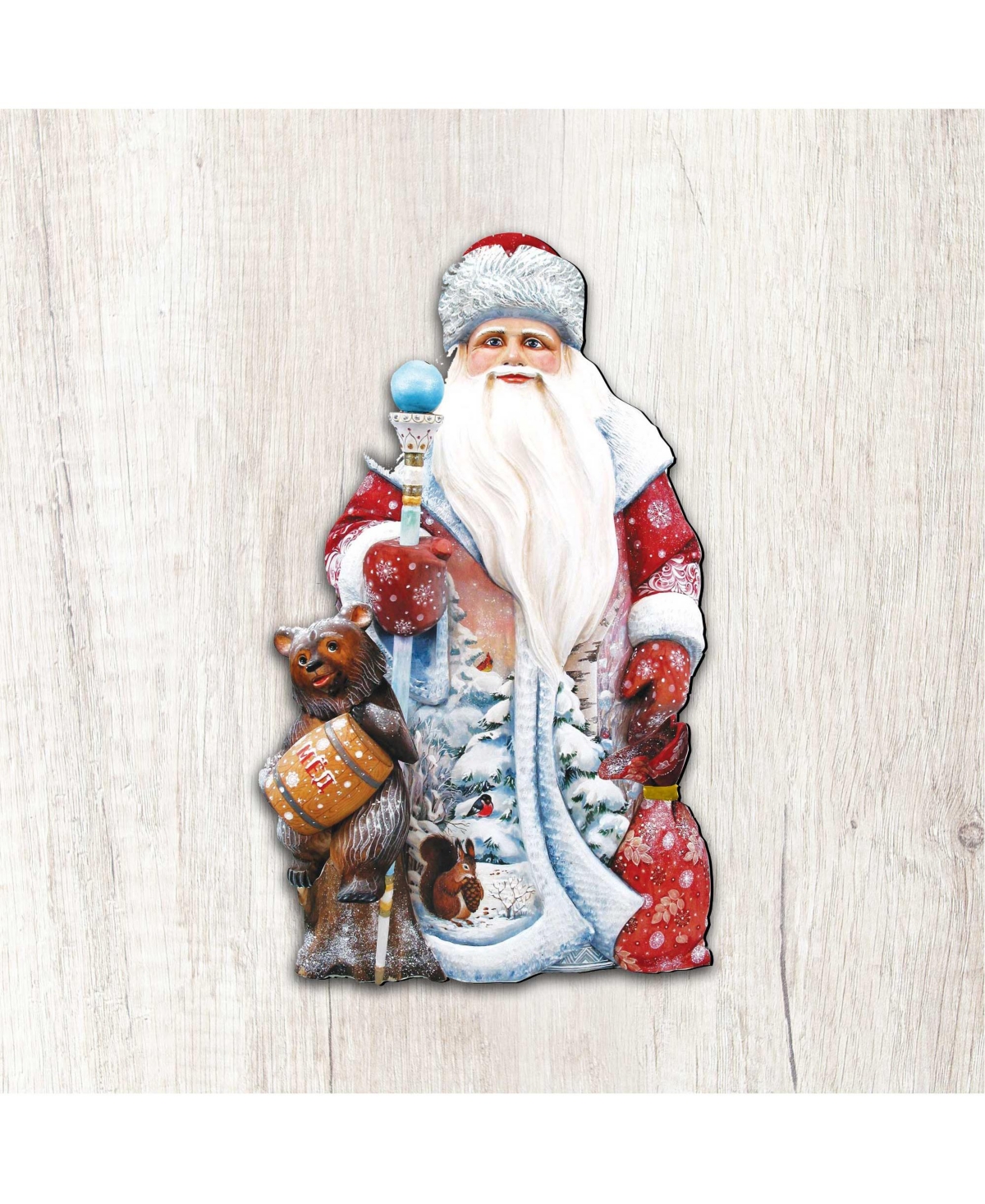 Designocracy Money Bear Wooden Decor