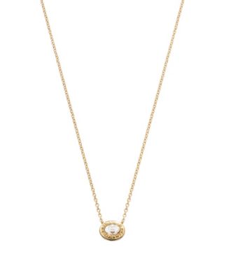 COACH Signature Crystal Stone Pendant Necklace - Macy's