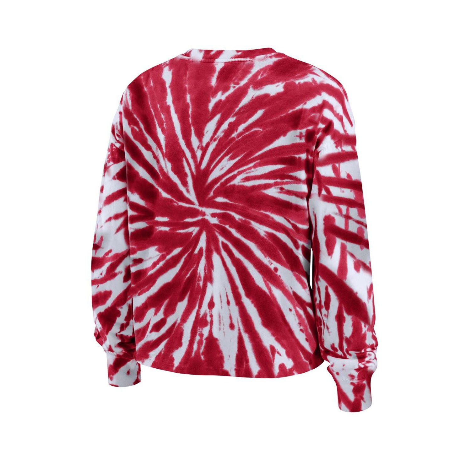Women's Red Wisconsin Badgers Tie-Dye Long Sleeve T-shirt