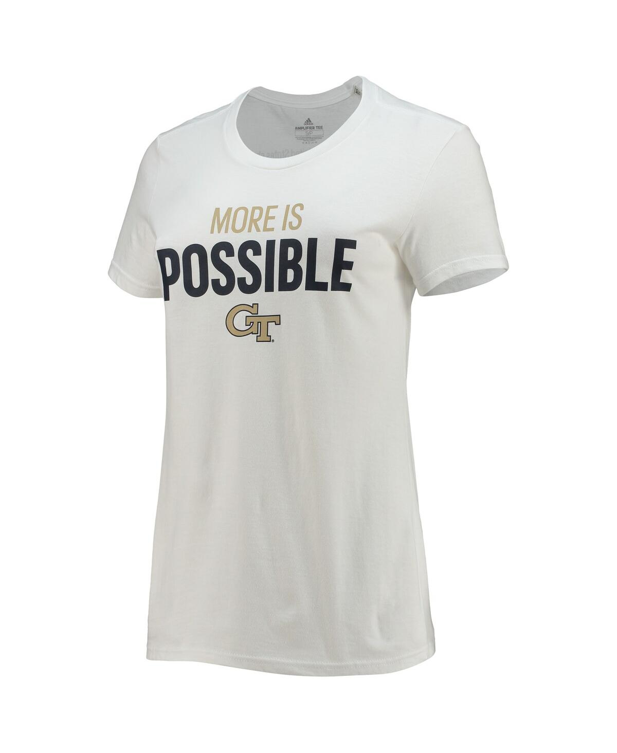 Women's adidasGeorgia Tech Yellow Jackets More Is Possible T-shirt - White