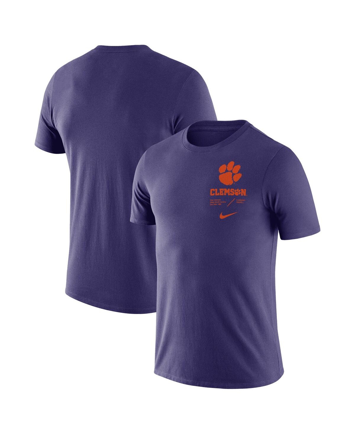 Shop Nike Men's  Purple Clemson Tigers Team Practice Performance T-shirt