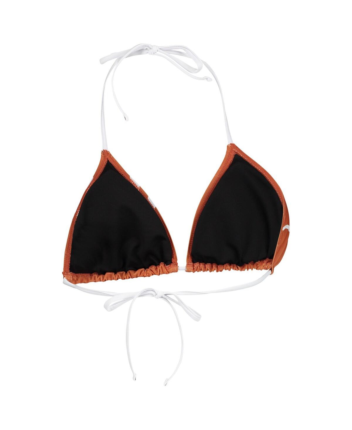 Shop Foco Women's  Texas Orange Texas Longhorns Wordmark Bikini Top