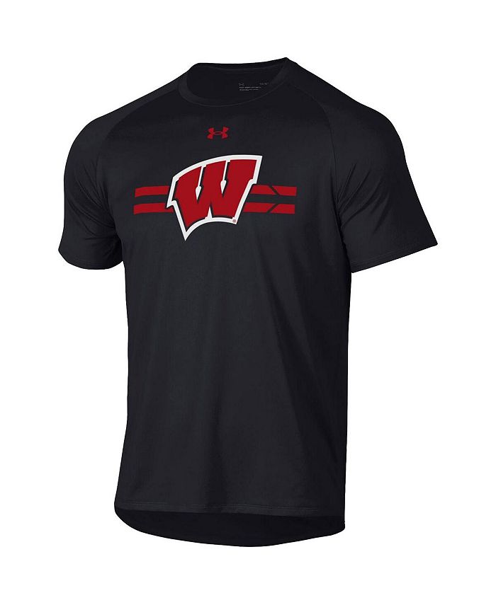 Under Armour Men's Black Wisconsin Badgers Logo Stripe Performance ...