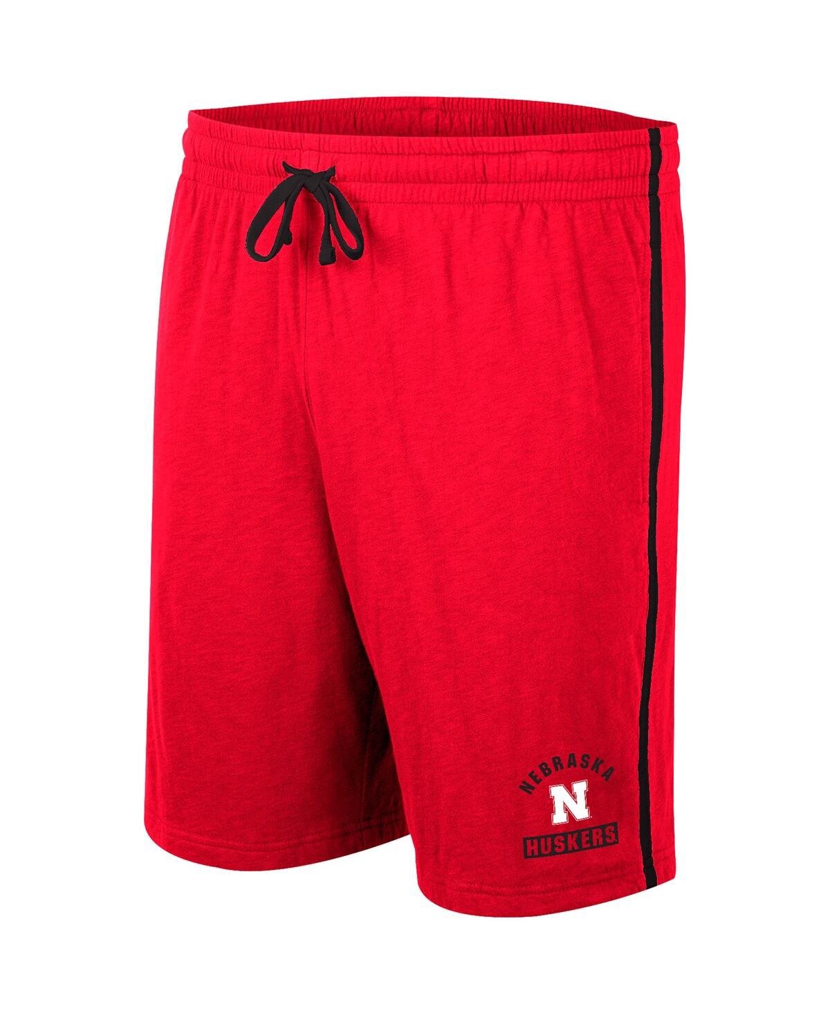 Shop Colosseum Men's  Scarlet Nebraska Huskers Thunder Slub Shorts