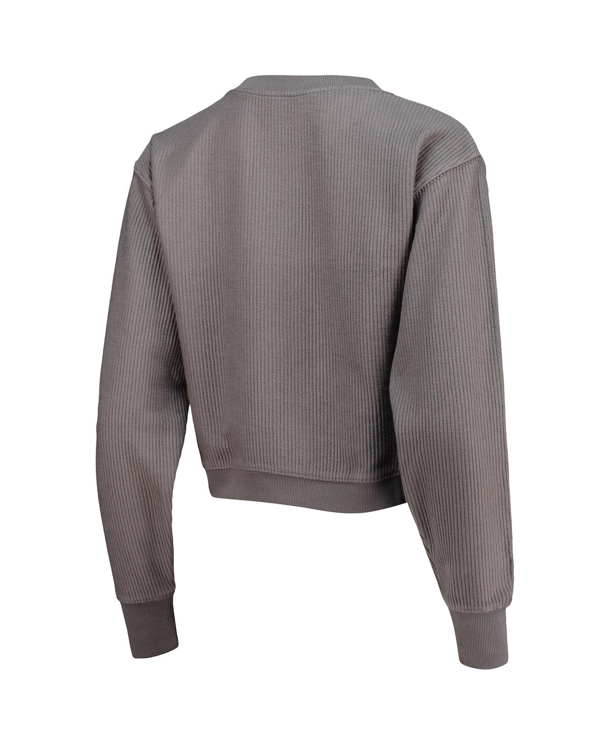 Women's League Collegiate WearFlorida State Seminoles Corded Timber Cropped Pullover Sweatshirt - Charcoal