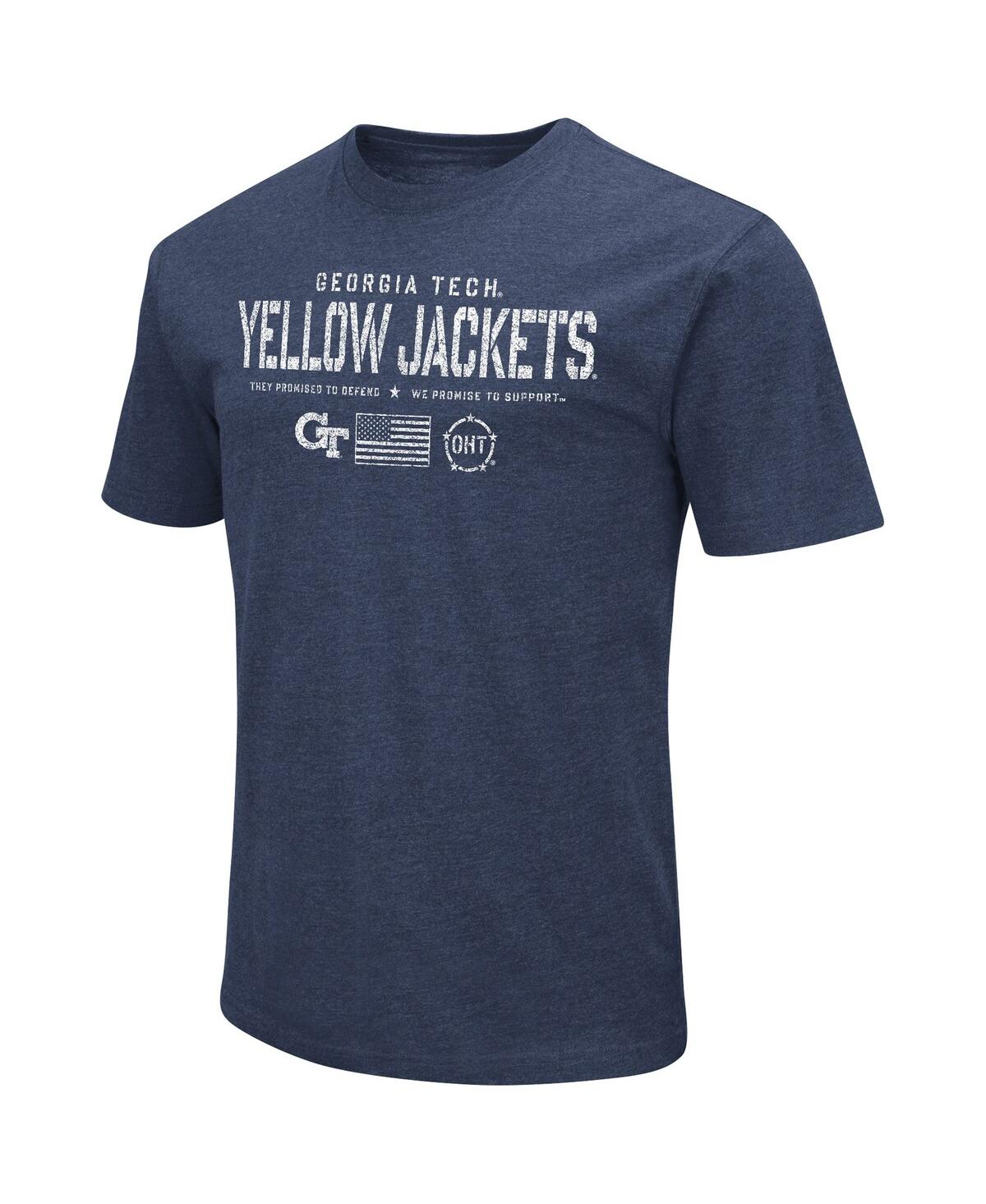 Shop Colosseum Men's  Navy Georgia Tech Yellow Jackets Oht Military-inspired Appreciation Flag 2.0 T-shirt
