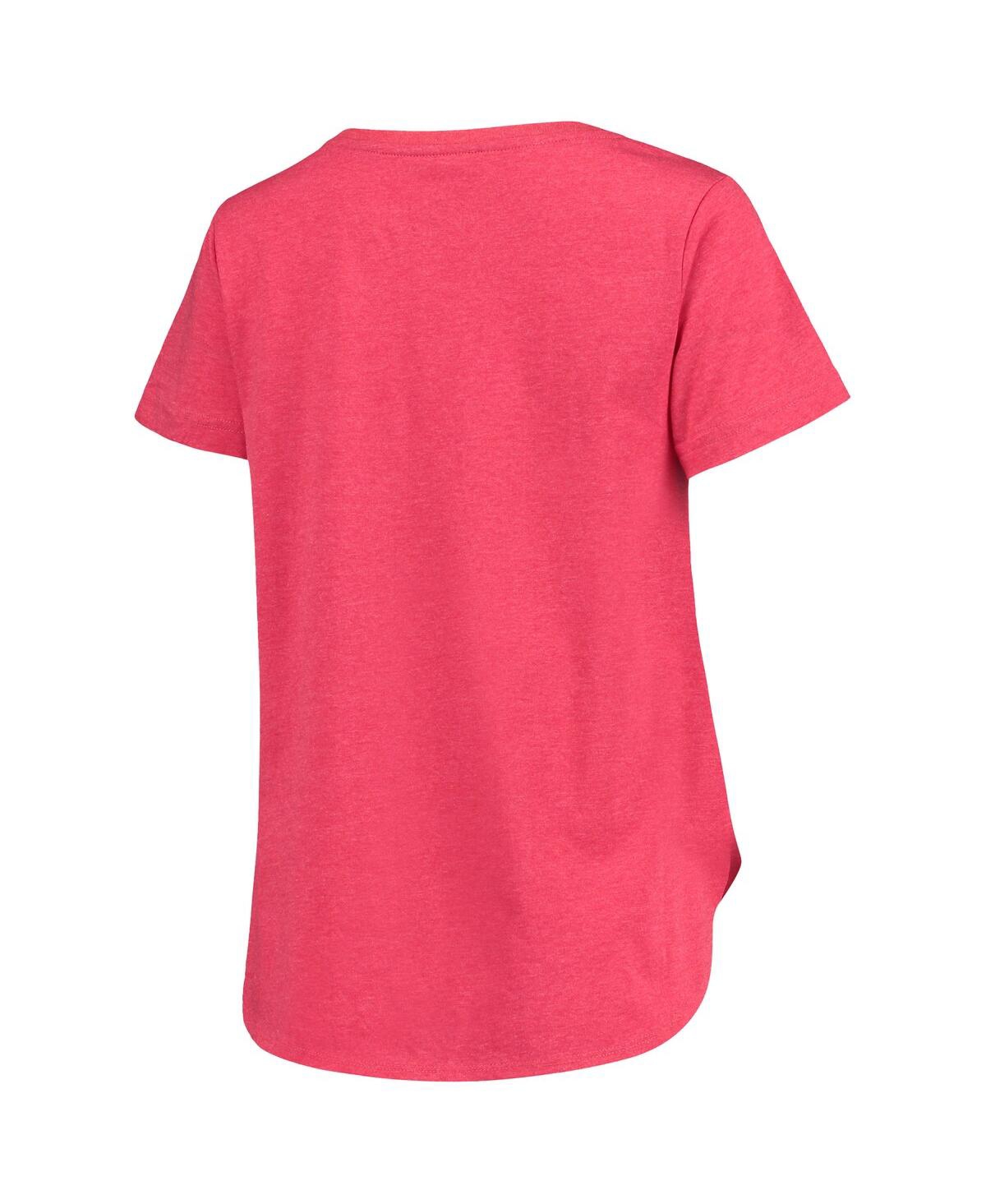Colosseum Women's  Heathered Scarlet Nebraska Huskers Powered By Title Ix T-shirt In Heathered Scarlet