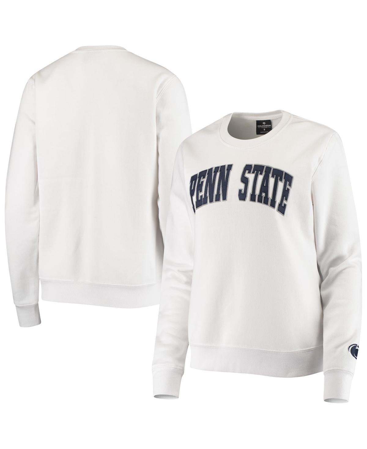 Shop Colosseum Women's  White Penn State Nittany Lions Campanile Pullover Sweatshirt