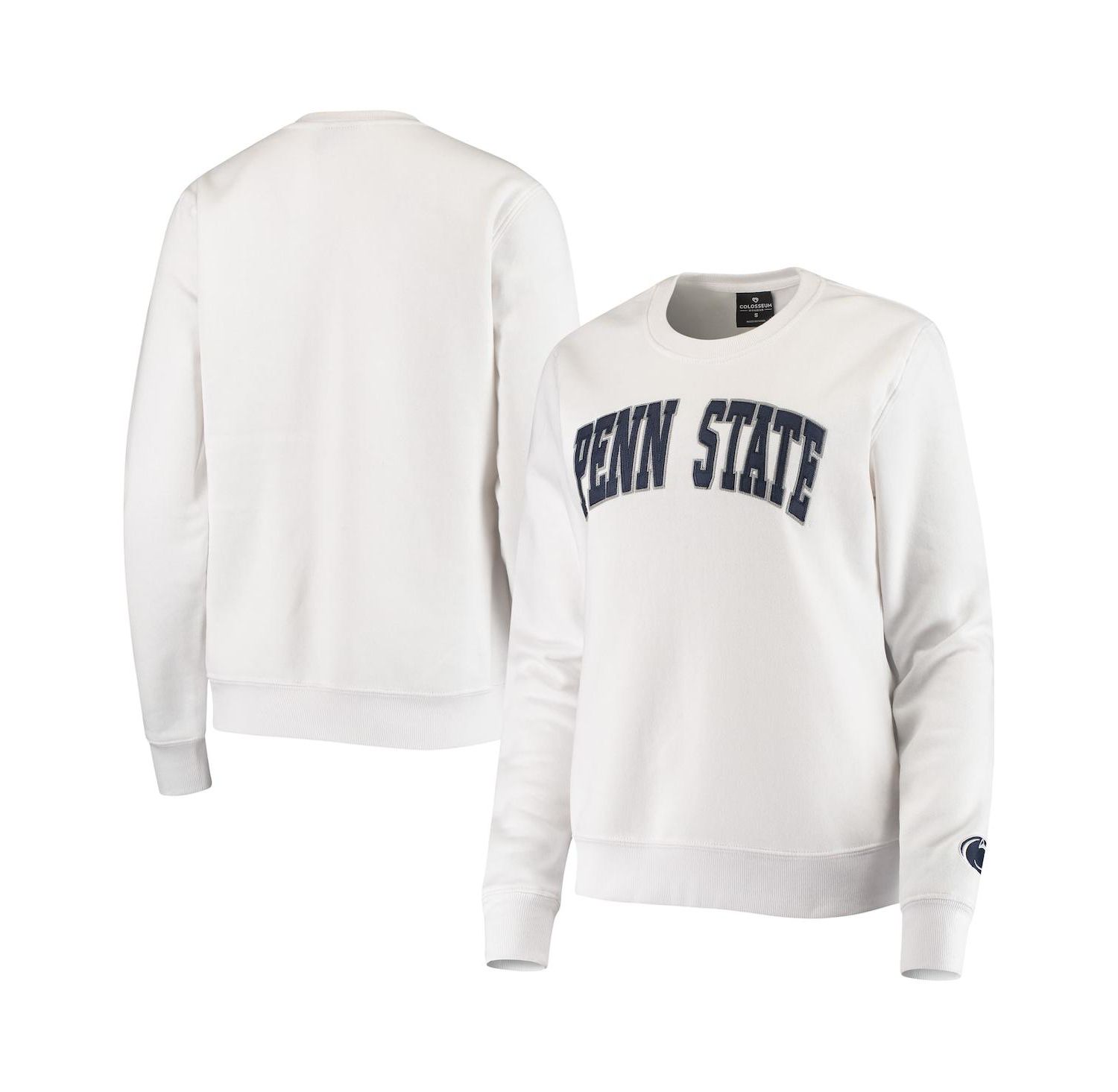 Women's White Penn State Nittany Lions Campanile Pullover Sweatshirt