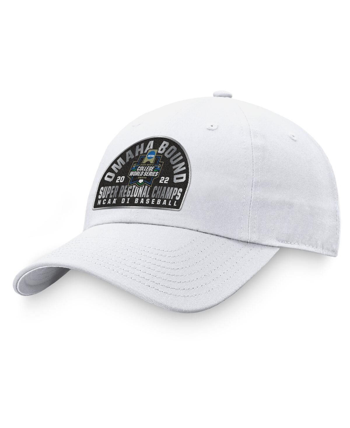 Men's Top of the WorldOklahoma Sooners 2022 Ncaa Men's Baseball Super Regional Champions Locker Room Adjustable Hat - White