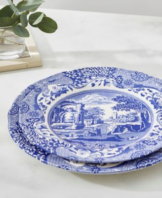 Blue Italian Luncheon Plates, Set of 4