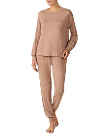 Women's Brushed Sweater Jersey Pajamas Set