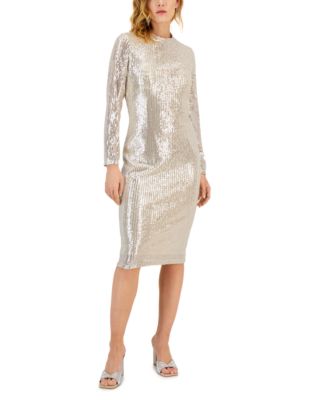 inc sequin dress Strapless Gown with Sequin Embellishments 46714