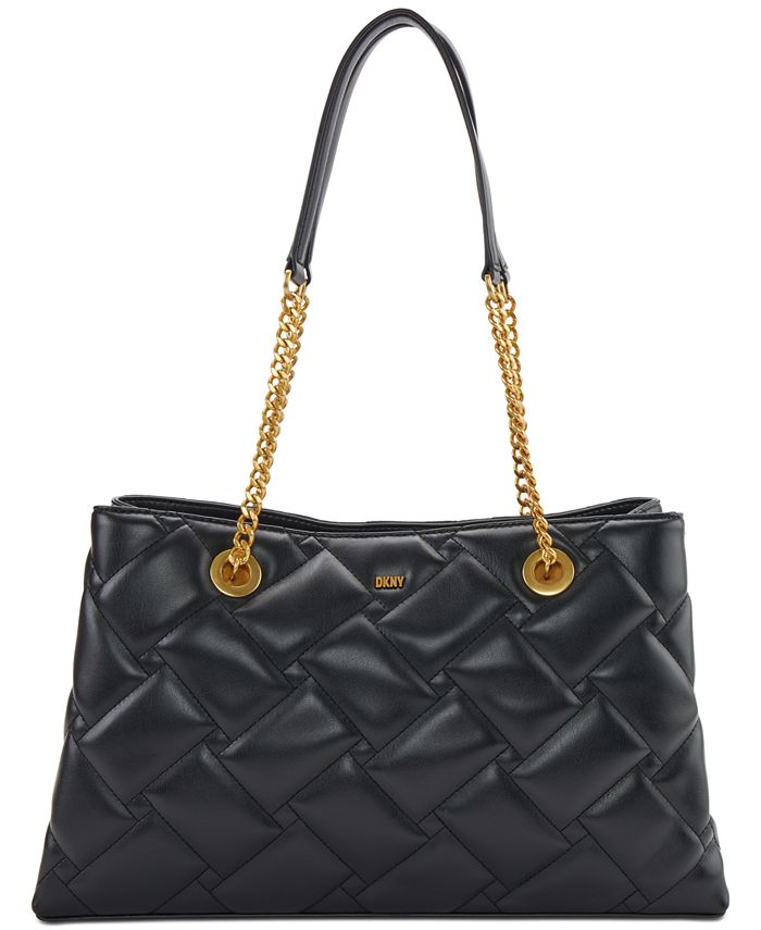 DKNY Large Quilted Leather Willow Double Compartment Tote - Macy's