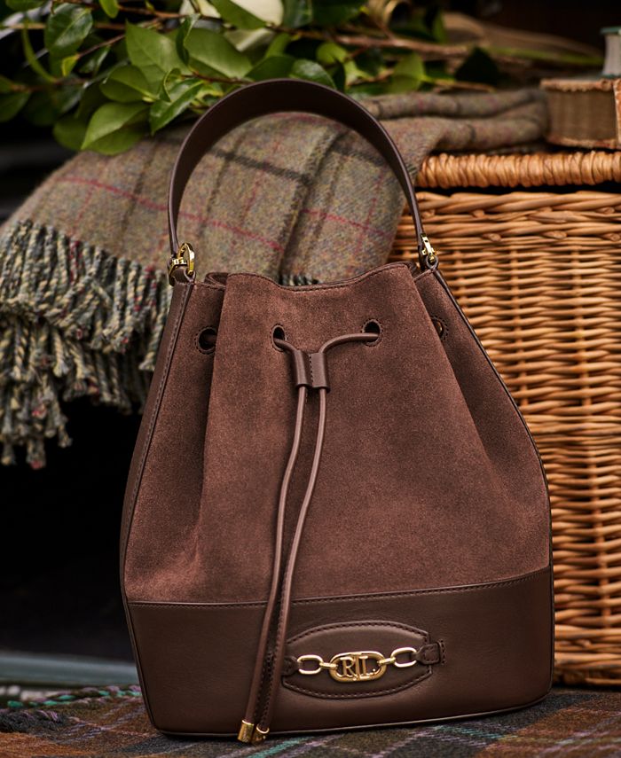 Lauren Ralph Lauren Suede Large Andie Drawstring Bag & Reviews - Handbags &  Accessories - Macy's